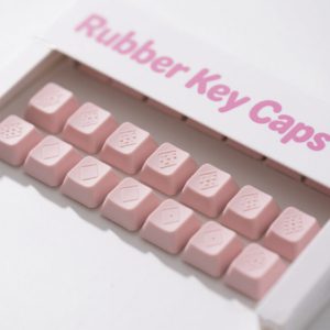 Silent rubber keycaps for office use