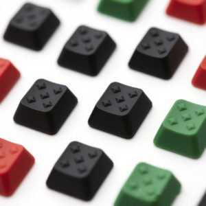 Rubber keycaps for backlit keyboards