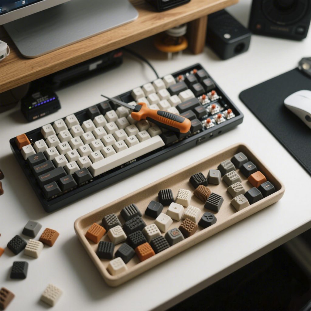 Custom rubber keycaps for gaming