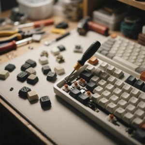 Non-slip rubber keycaps for typing