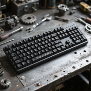 Durable rubber keycaps for ergonomic keyboards