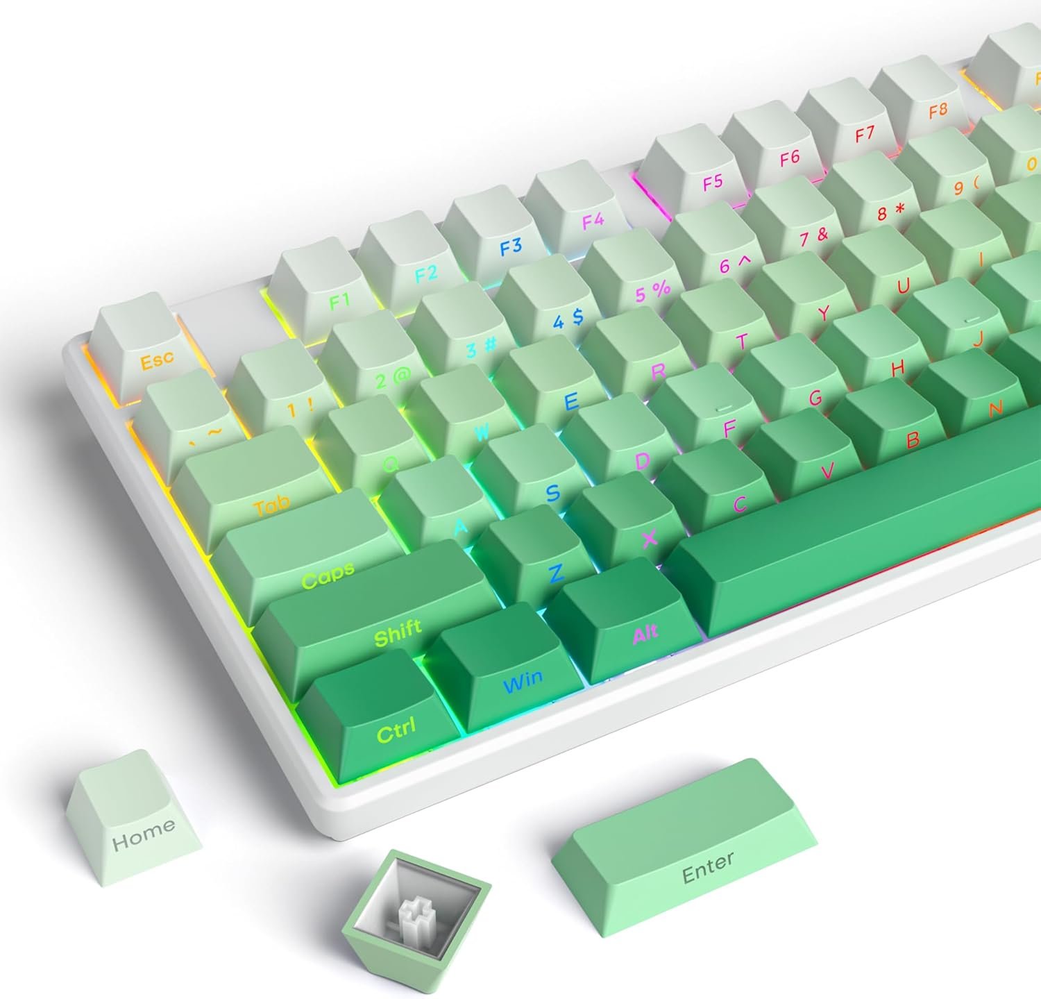Blank White PBT Keycaps – Cherry Profile for MX Switches