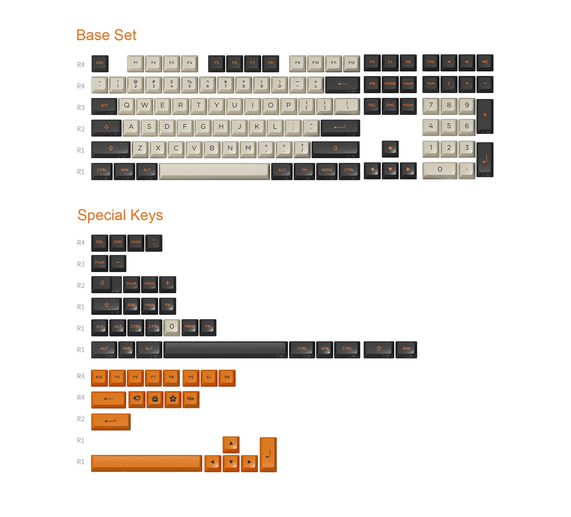 Akko Carbon Retro Keycaps03