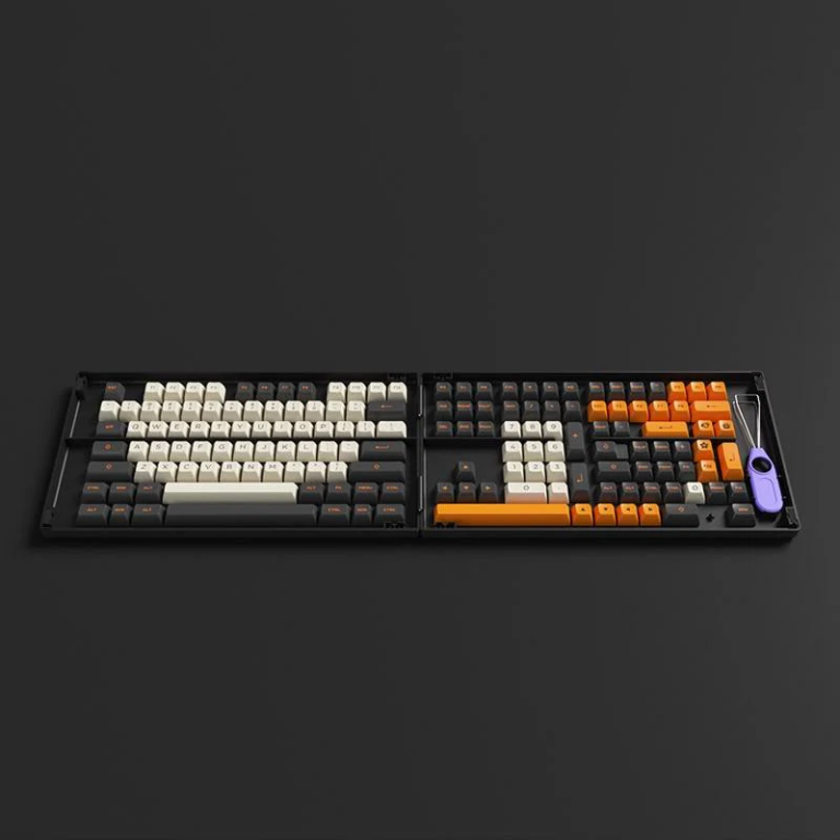 Akko Carbon Retro PBT double-shot keycaps for custom mechanical keyboards main product image