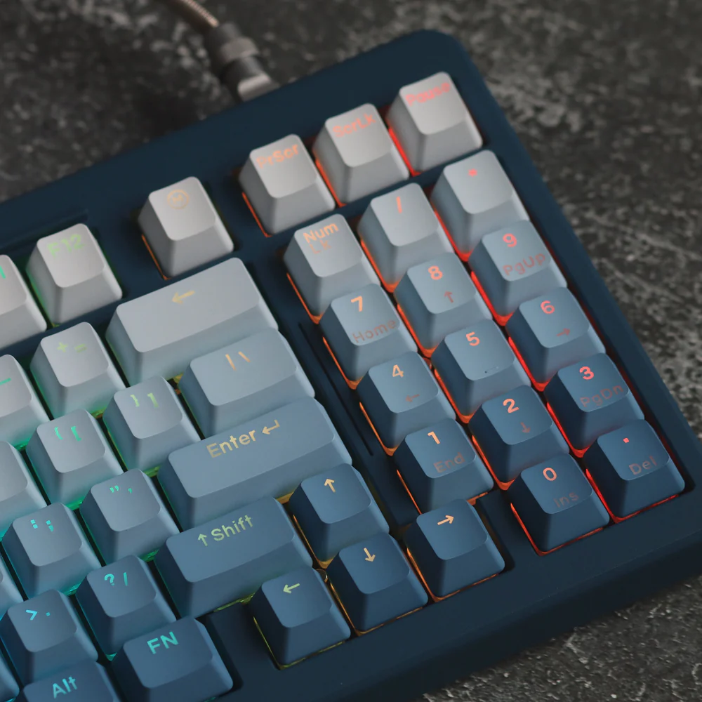 Fog Blue Gradient Backlight Keycaps1