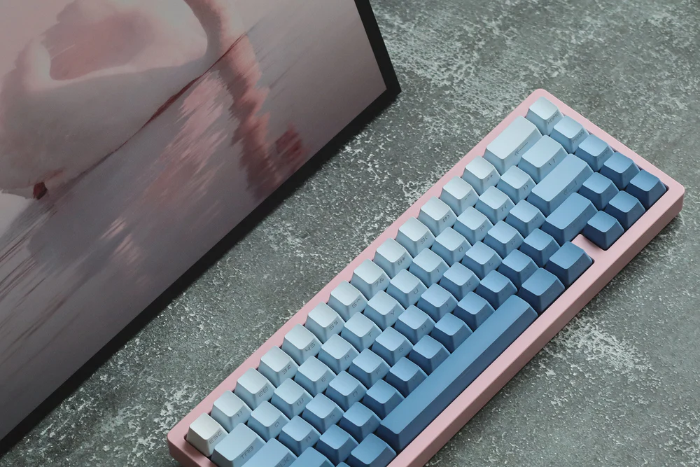 Fog Blue Gradient Backlight Keycaps6