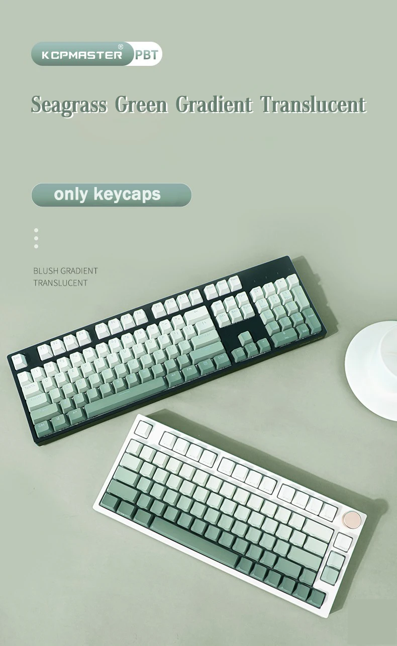 Green Gradient keycaps 01