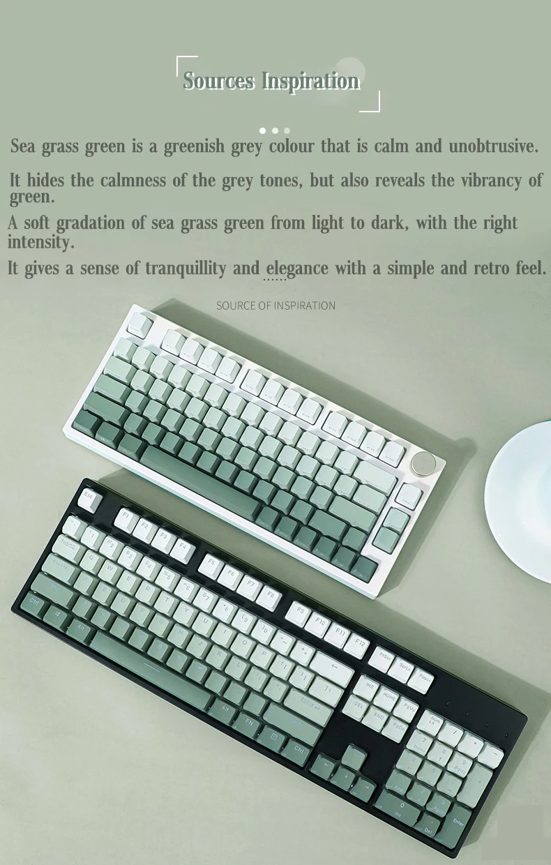 Green Gradient keycaps 02