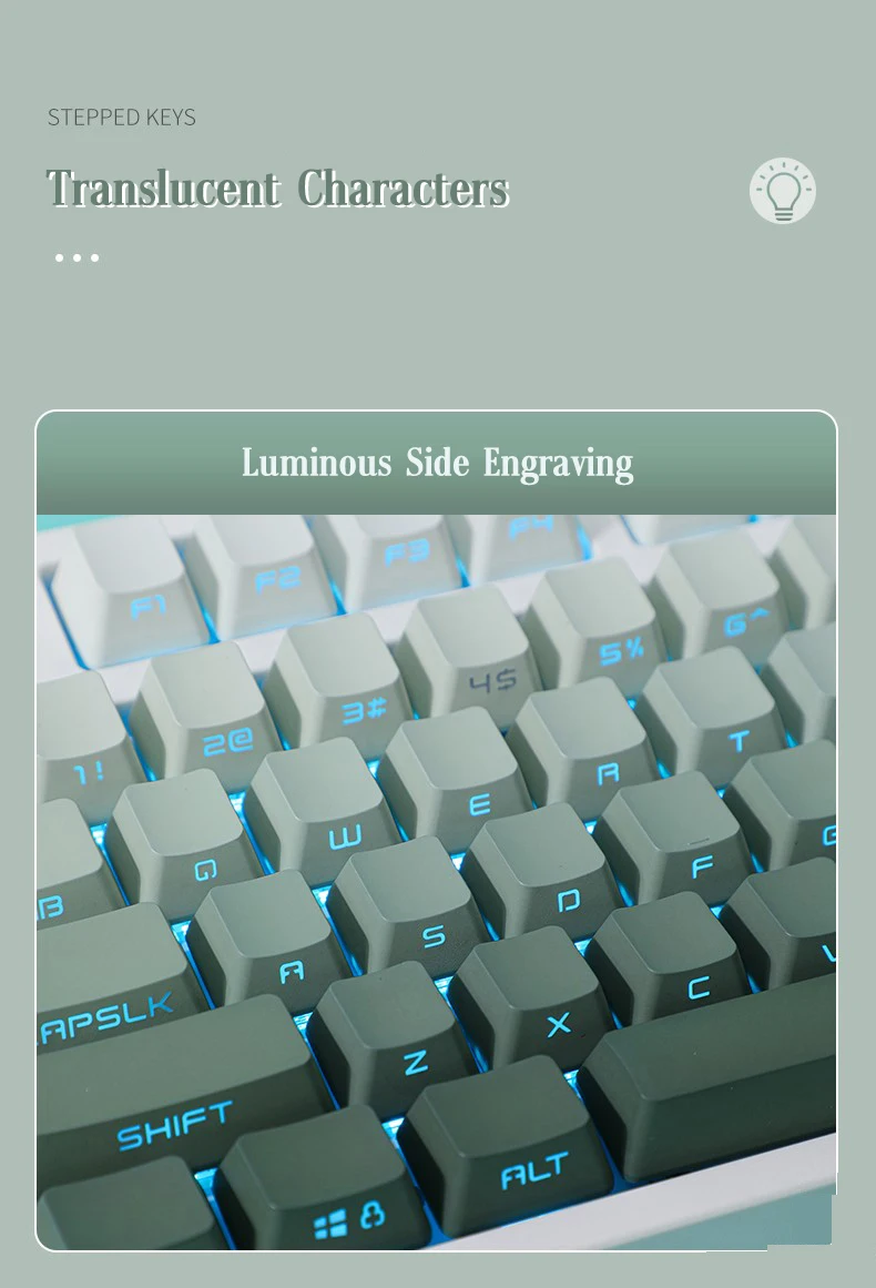 Green Gradient keycaps 05