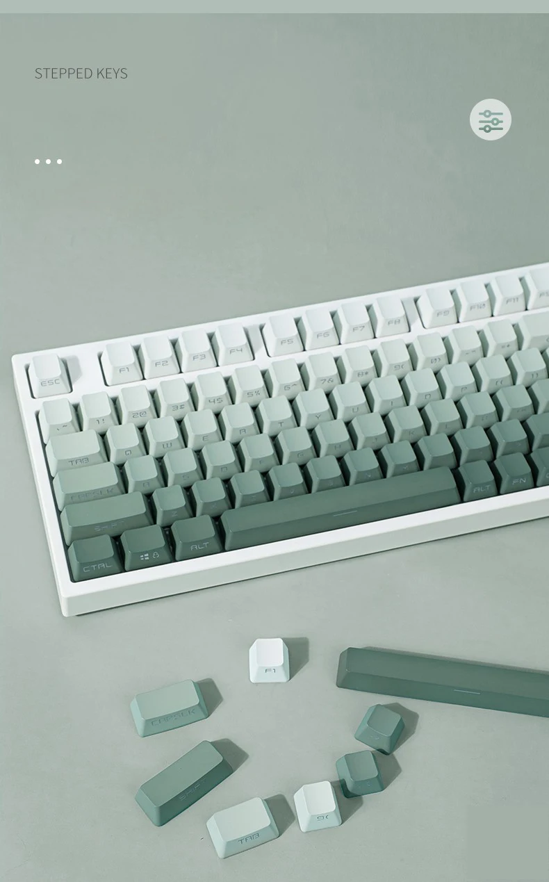 Green Gradient keycaps 07