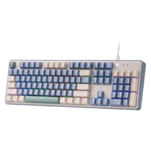 Mechanical Wireless Custom 104 Keyboard with RGB Backlight and Hot-Swappable Red Switches (Custom order only)