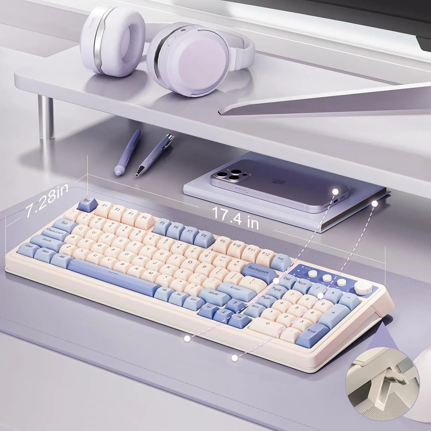 99 Custom Bluetooth Keyboard Tri-Mode Bluetooth 5.0/2.4GHz/USB-C Programmable (Custom order only)