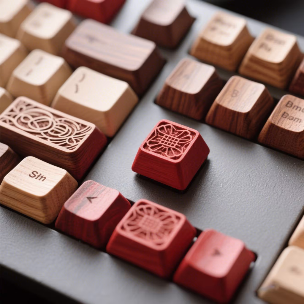 Laser carving keycaps
