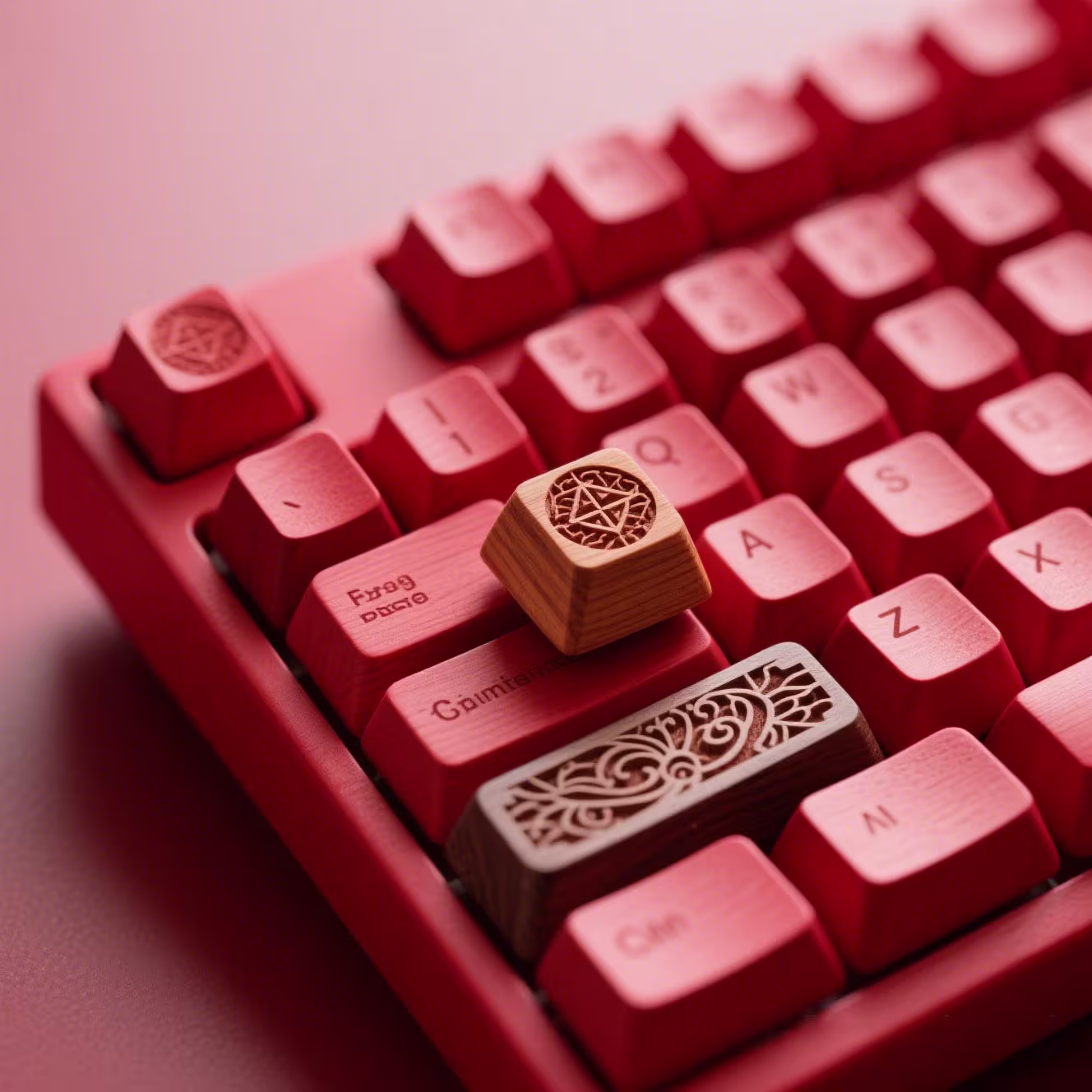 Laser carving keycaps