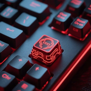 Cyberpunk Neon Laser Carving Keycaps