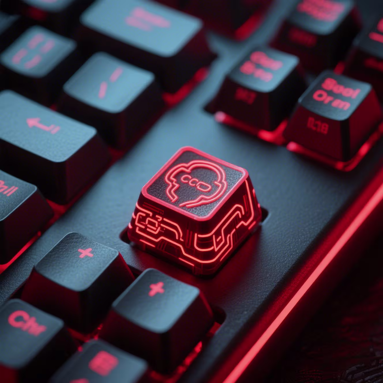 Cyberpunk Neon Laser Carving Keycaps Cyberpunk Neon Laser Carving Keycaps