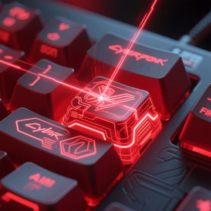 Cyberpunk Neon Laser Carving Keycaps