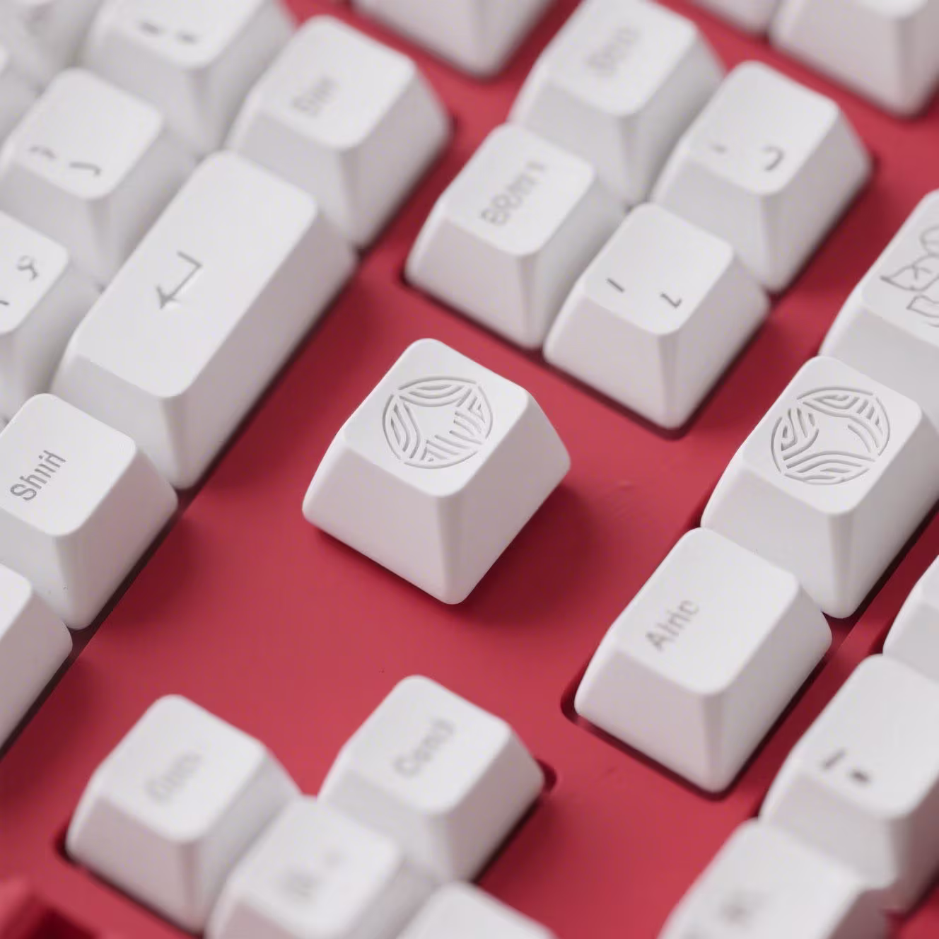 Minimalist White Laser Carving Keycaps