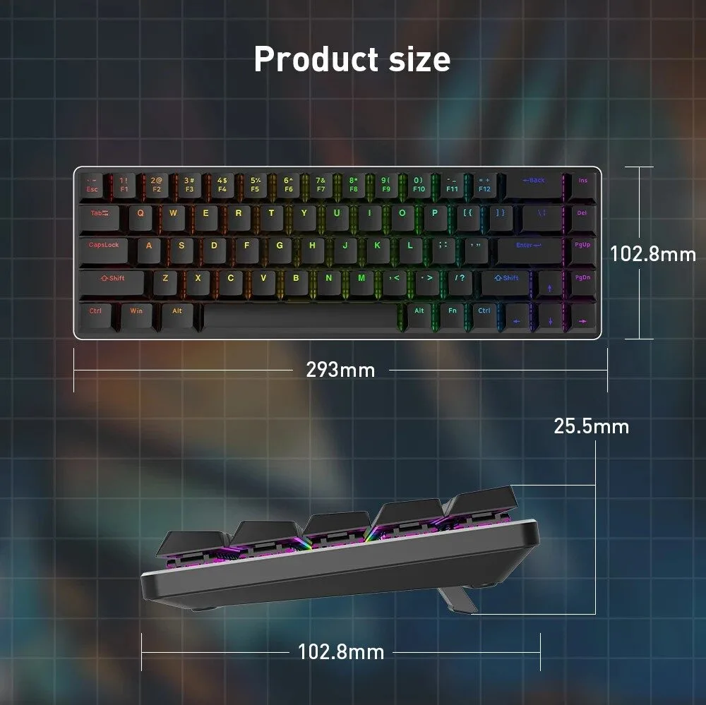 68-Key RGB Mechanical Gaming Keyboard