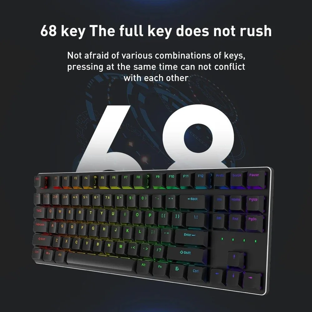 68-Key RGB Mechanical Gaming Keyboard