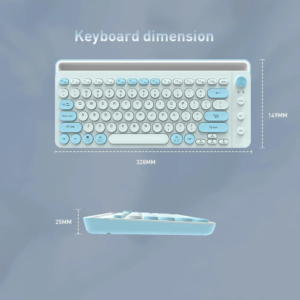 KY-K872W tri-mode wireless keyboard with metal music knob for OEM keyboard supply product gallery image 3