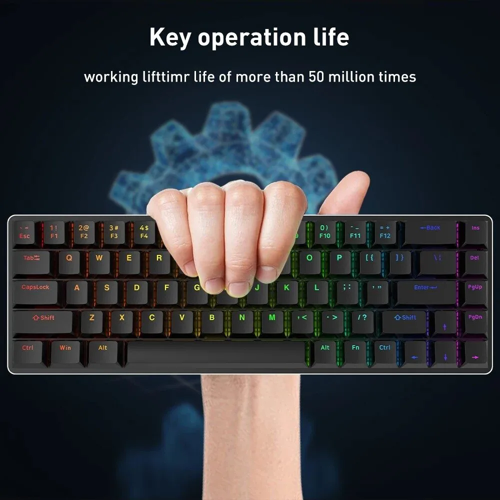 68-Key RGB Mechanical Gaming Keyboard