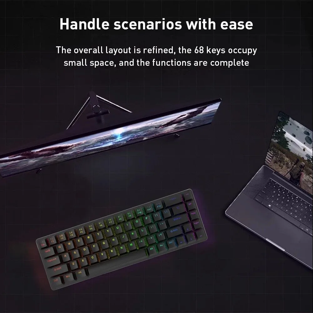 68-Key RGB Mechanical Gaming Keyboard