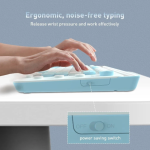 KY-K872W tri-mode wireless keyboard with metal music knob for OEM keyboard supply product gallery image 4