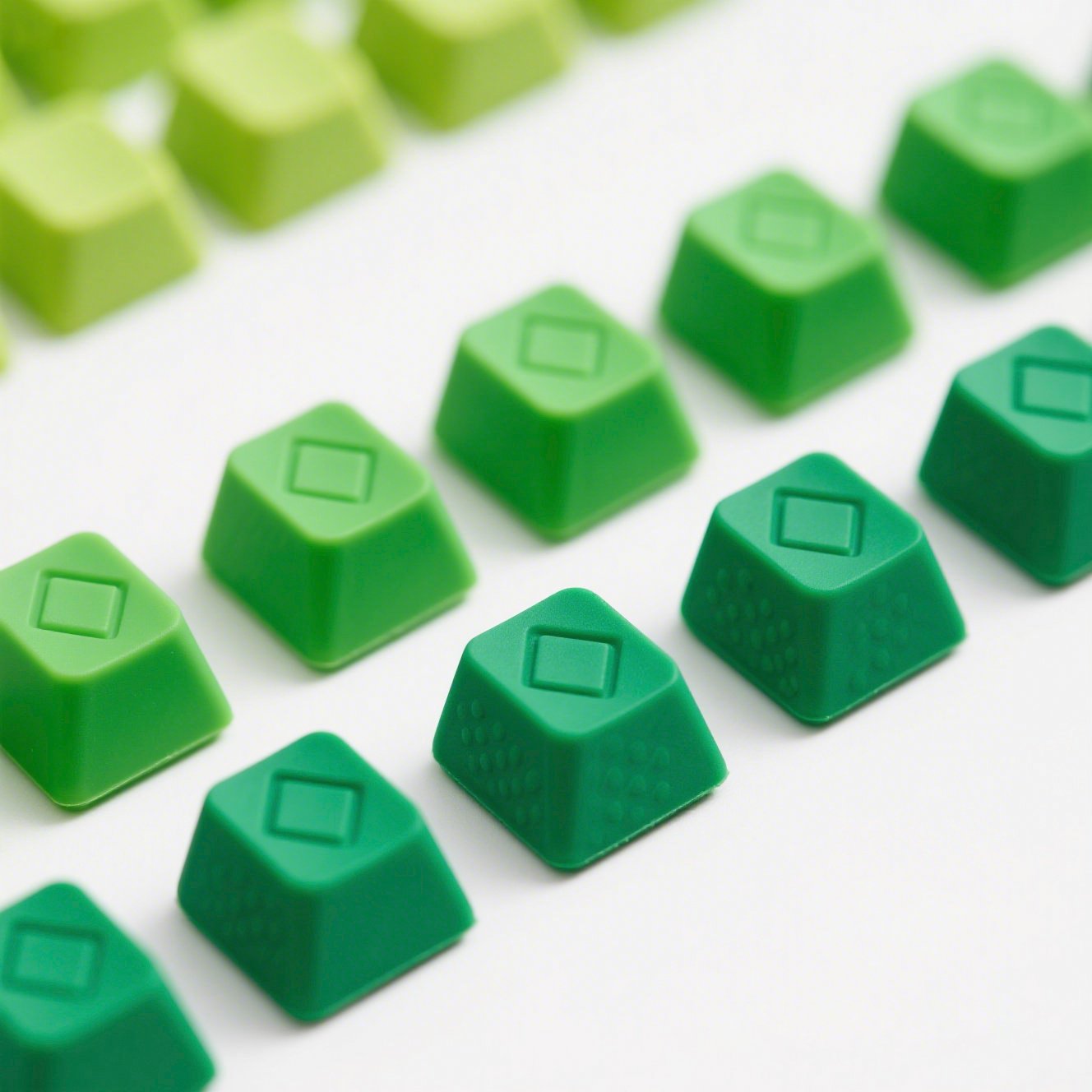 Durable rubber keycaps for heavy typists