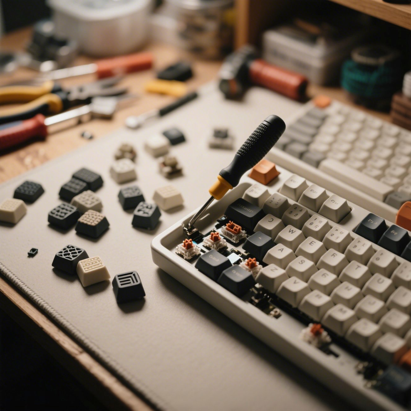 Non-slip rubber keycaps for typing Non-slip rubber keycaps for typing