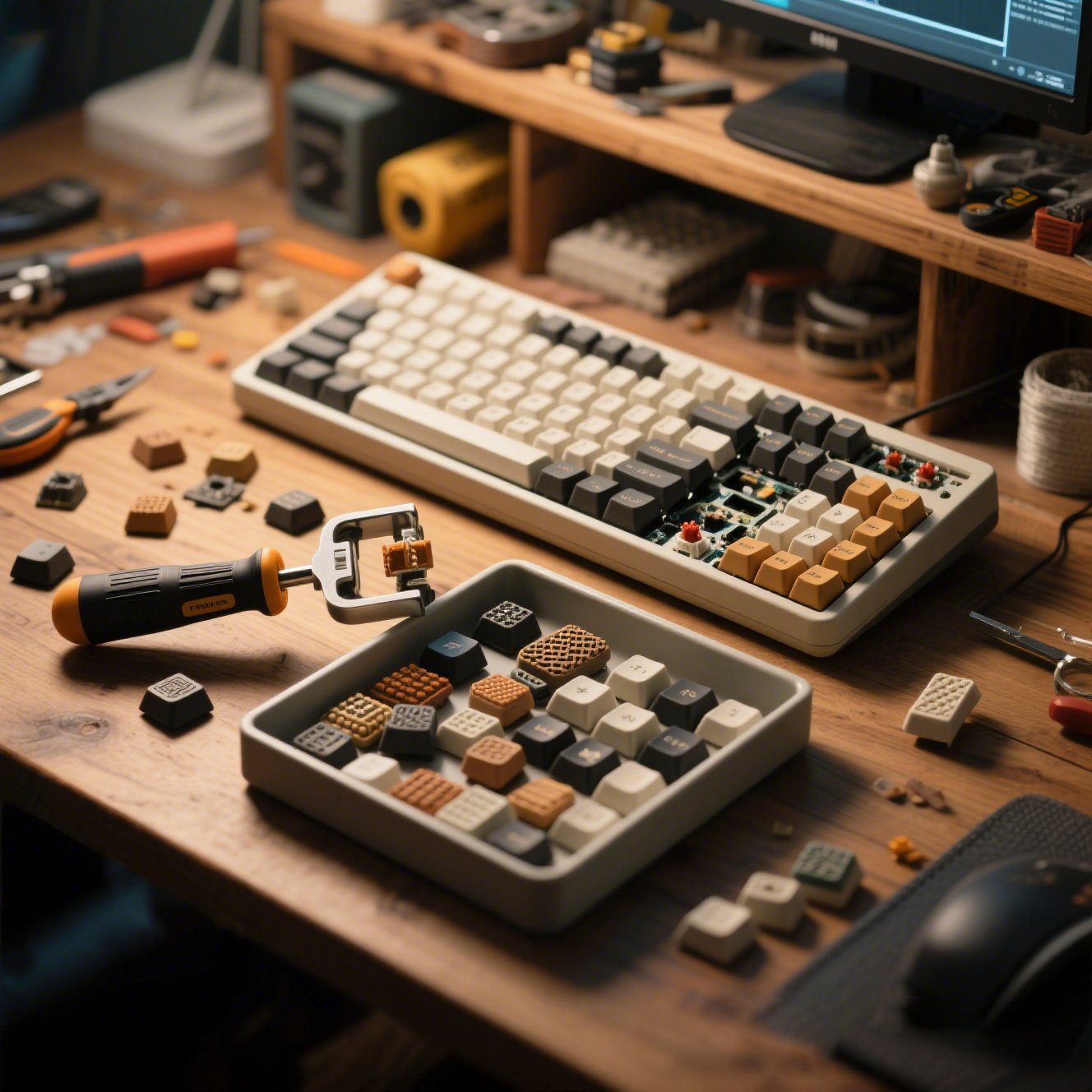 Rubber keycaps for backlit keyboards