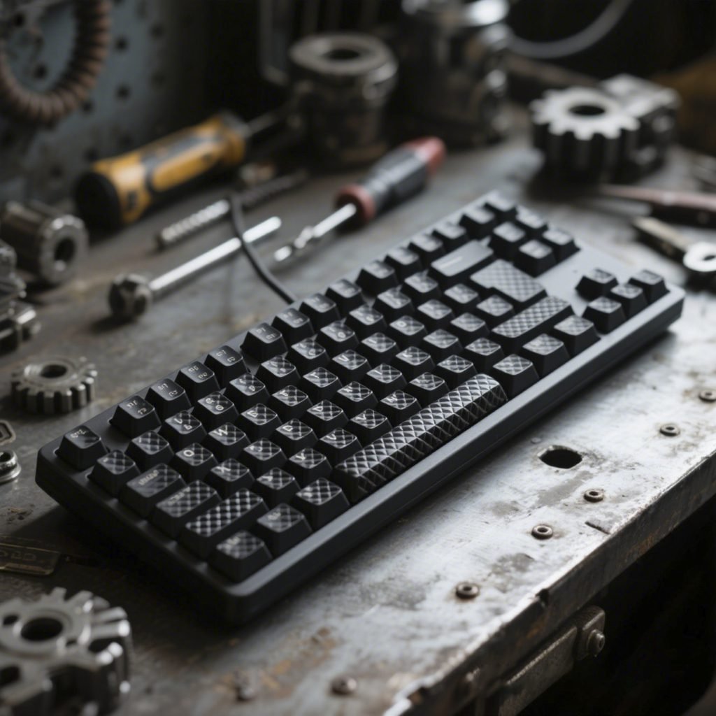 Durable rubber keycaps for ergonomic keyboards