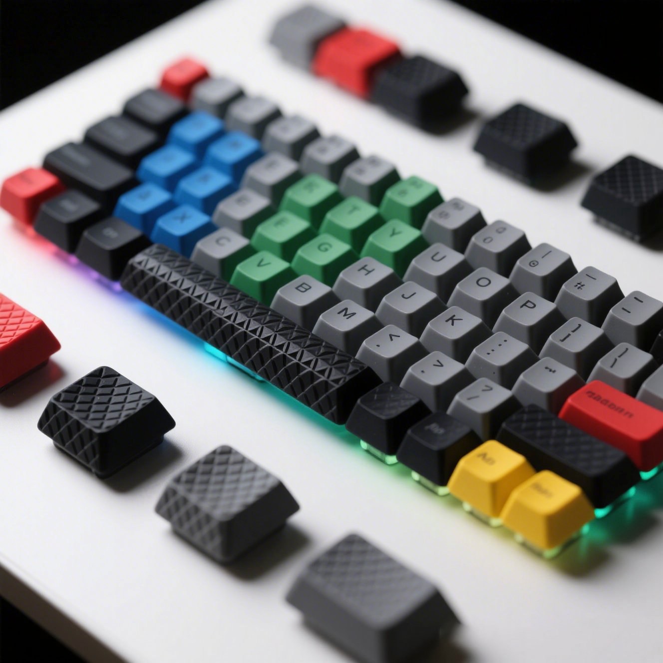 Rubber keycap for mechanical keyboards