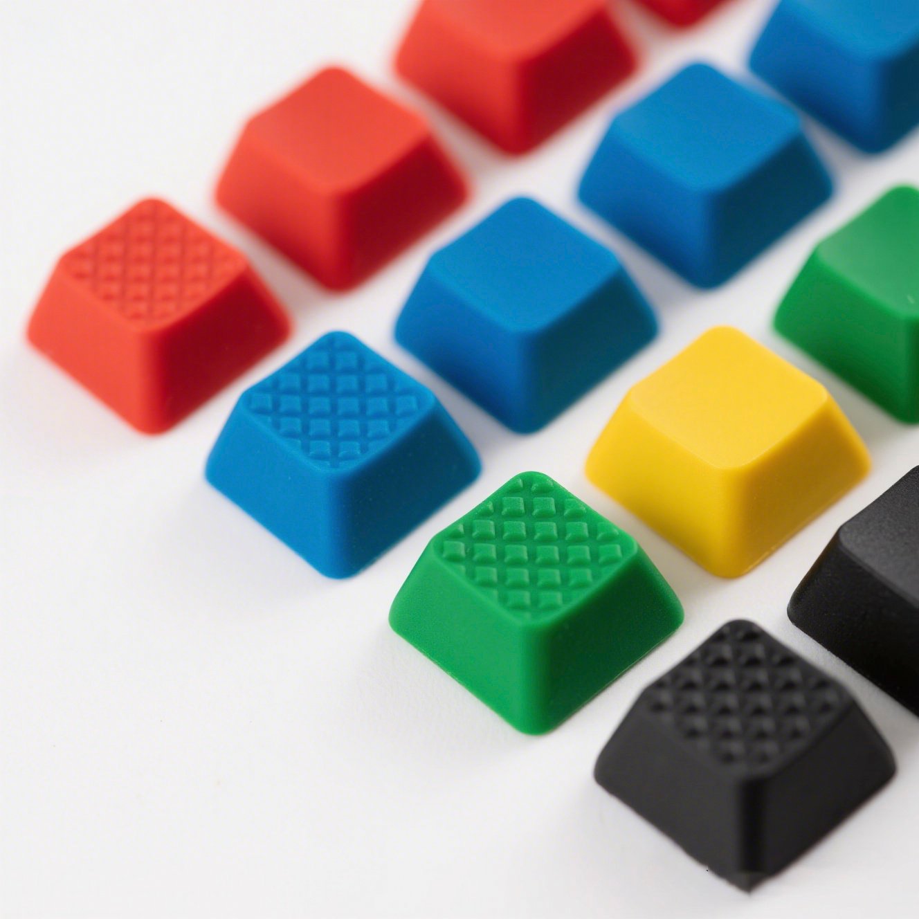 Eco-friendly rubber keycaps for keyboards