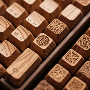 Wood Grain Laser Carving Keycaps