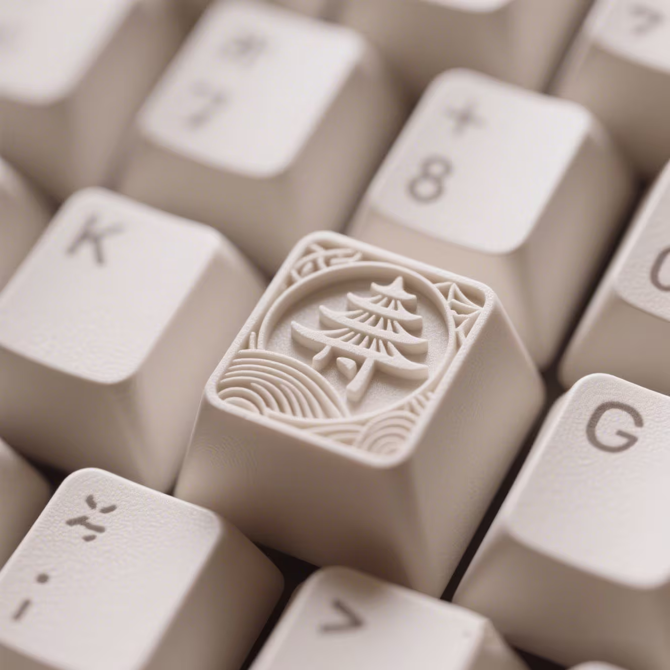 Japanese Zen Laser Carving Keycaps