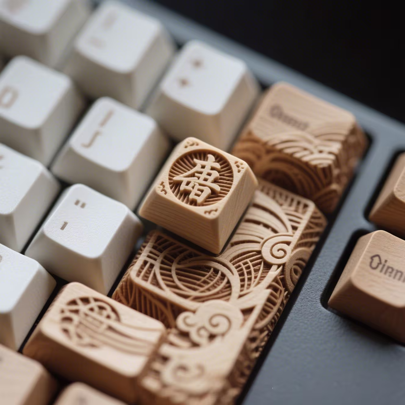 Japanese Zen Laser Carving Keycaps