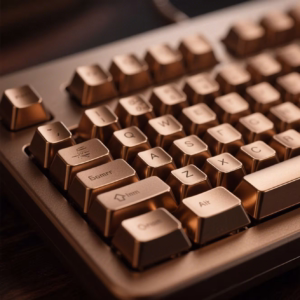 Durable metal keycaps for heavy typing