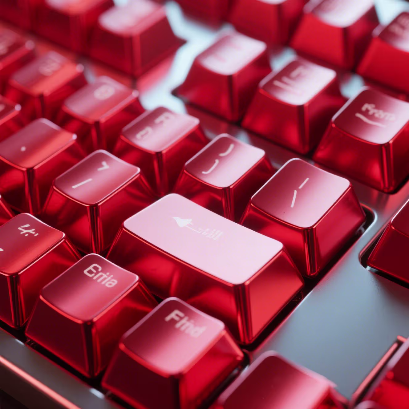 Anodized colorful metal keycaps set for mechanical keyboards