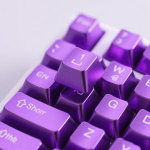 Anodized colorful metal keycaps set for mechanical keyboards