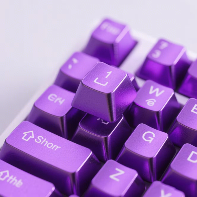 Anodized colorful metal keycaps set for mechanical keyboards