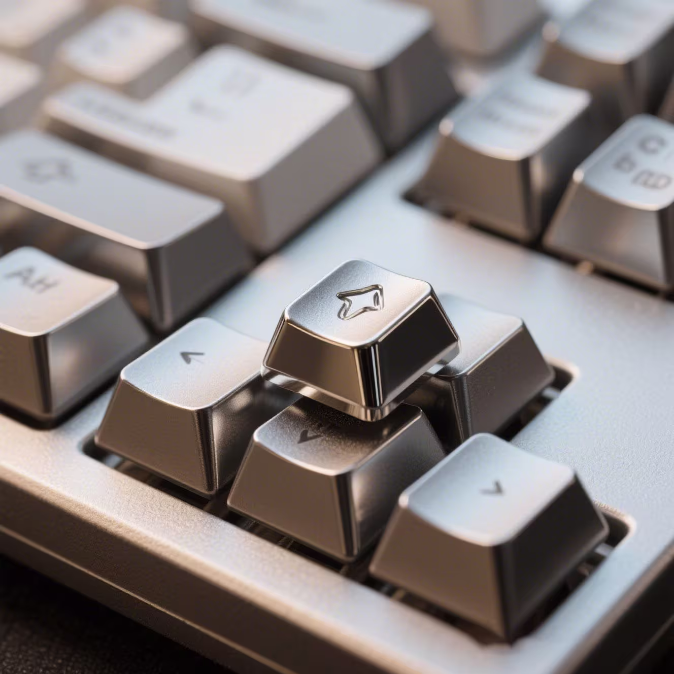 Anodized colorful metal keycaps set for mechanical keyboards