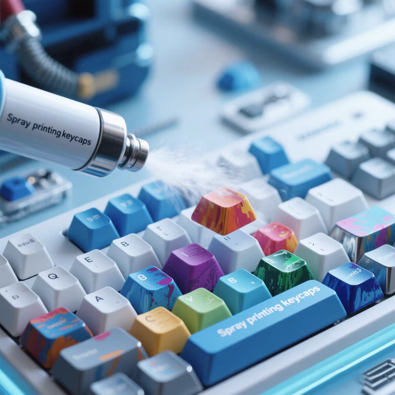 Spary Printing Keycaps for Sleek Builds