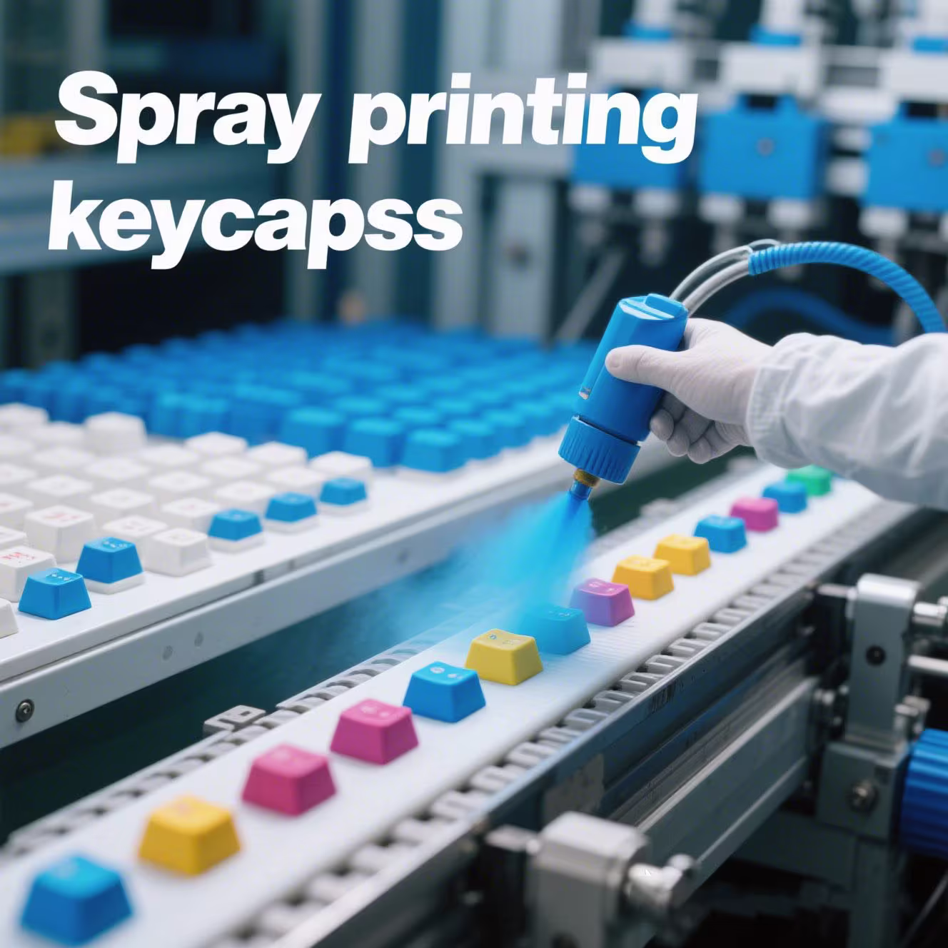 Spary Printing Metal Keycaps