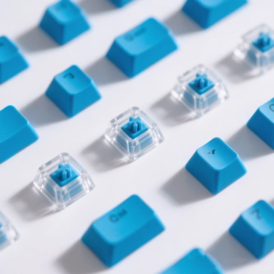 black keycaps doubleshot pbt shine through​