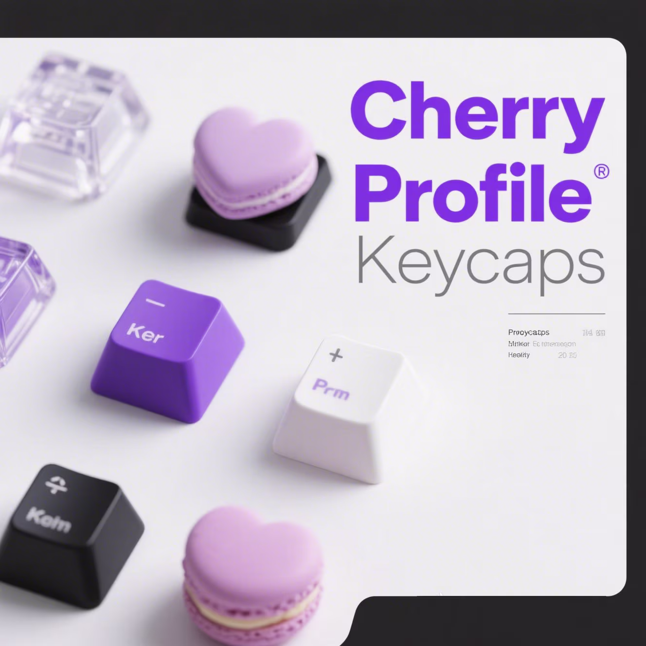 Full-Key Set Cherry Profile Keycaps – Complete Keyboard Coverage