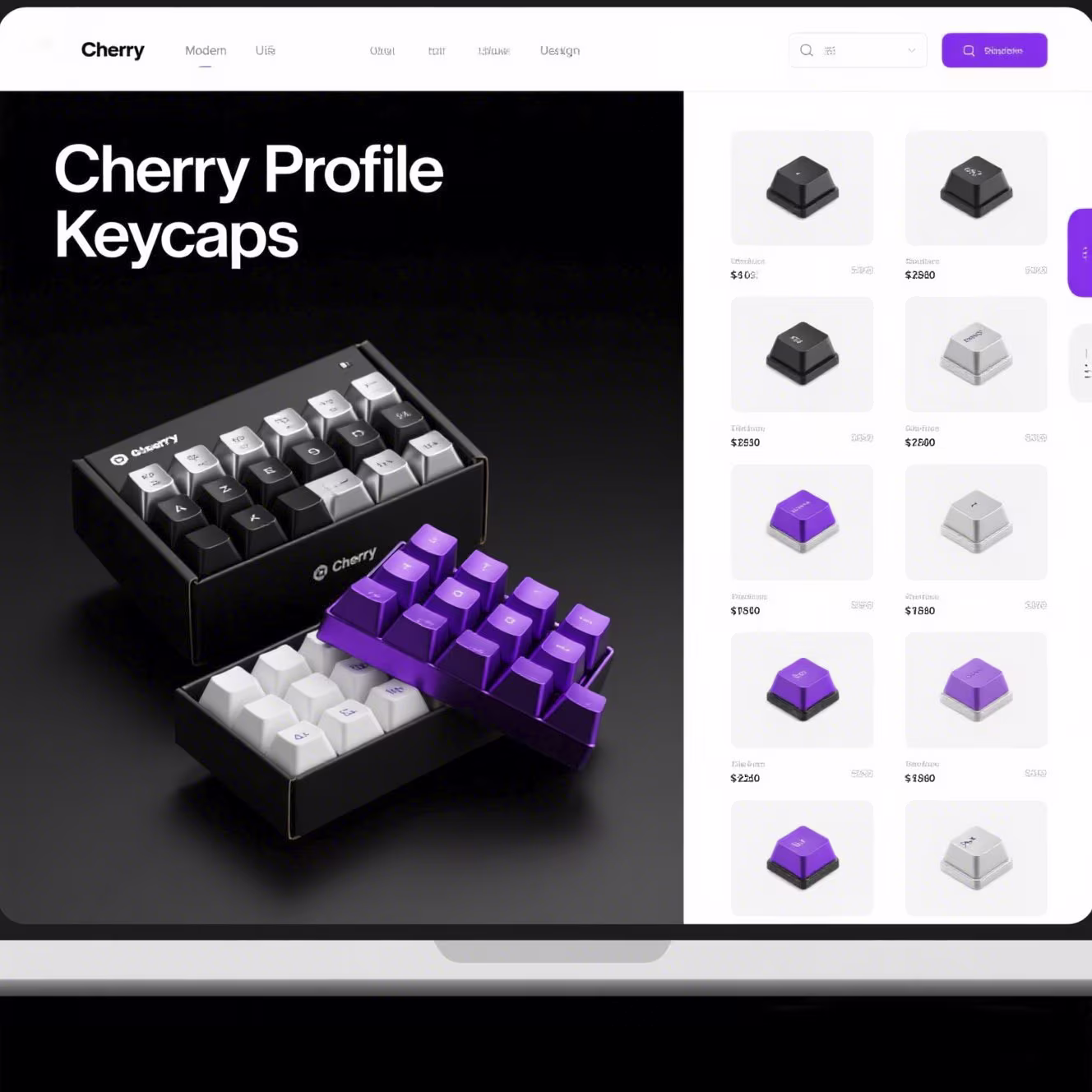 Full-Key Set Cherry Profile Keycaps – Complete Keyboard Coverage