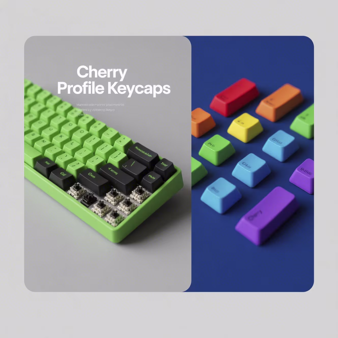 ABS Cherry Profile Keycaps – Sculpted Comfort & Typing Precision for Mechanical Keyboards