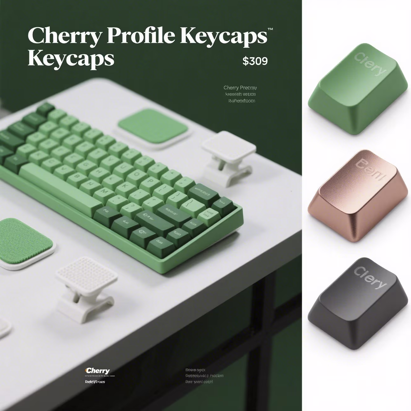 Low Profile Cherry Keycaps – Sculpted Comfort & Typing Precision for Mechanical Keyboards