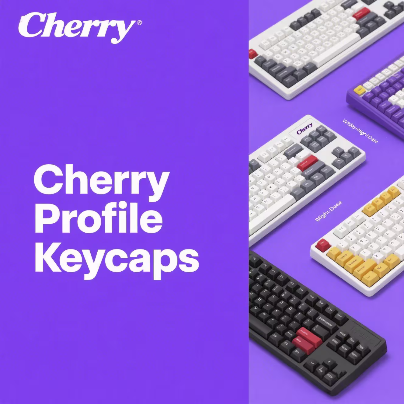 Custom Cherry Profile Keycaps – Sculpted Comfort & Typing Precision for Mechanical Keyboards